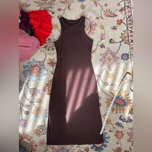 a new day Chocolate Brown Midi Dress